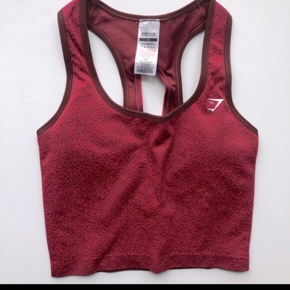 Gymshark L/M Adapt Animal Seamless Cycling Shorts & Crop Tank Top Set - Picture 3 of 4